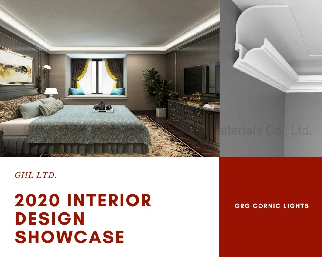 2020 New Designed Gypsum Cornice Lighting for Hotel Decoration