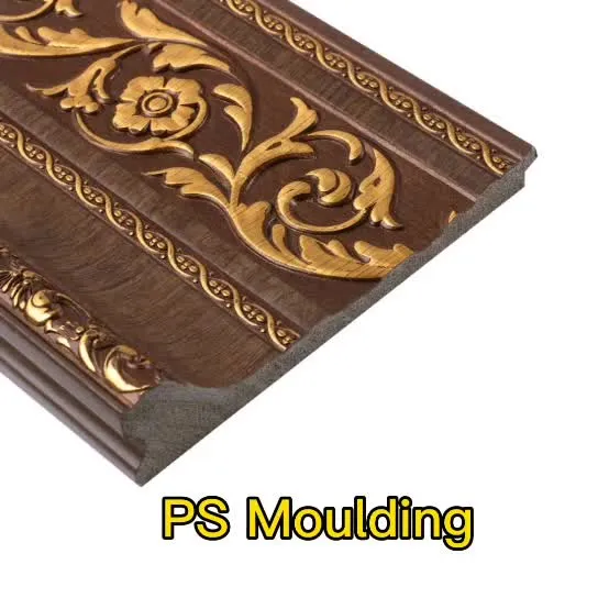New Arrival PS Decorative Frame Curtain Cornice Line Accessories Wall Cornice for Interior Decoration